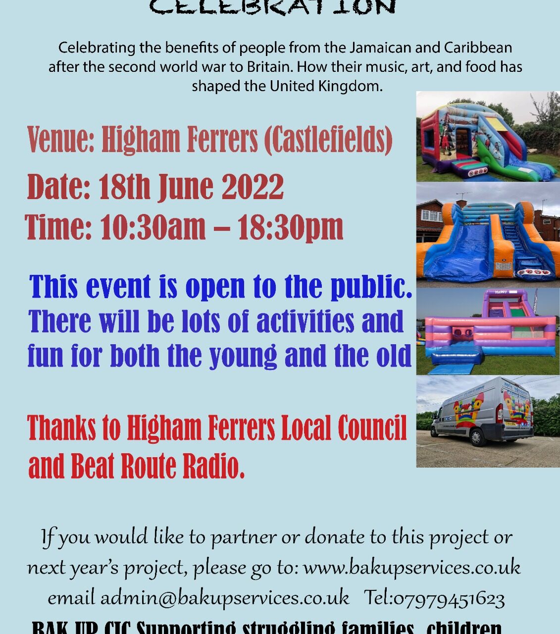 Windrush Celebration Event Saturday 18th June 2022